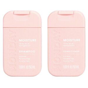 NIB Monday Haircare MOISTURE Shampoo & Conditioner Travel Pack -50ML
